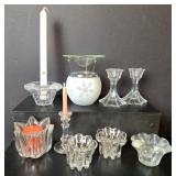 Clear Glass Candle Holders