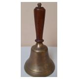 Brass School Bell w/Wooden Handle