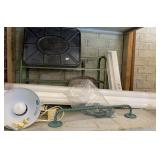 Fluorescent Light Fixture, towel bar