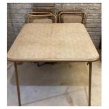 Vtg Cosco Card Table & Chairs