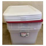 (6) Sterilite 58qt Clear Totes with Lids