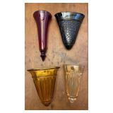 Vtg Tiffin Ruby Glass Wall Pocket