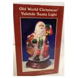 Old World Christmas Yuletide Santa Light