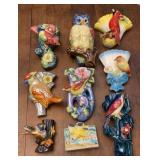 Various Bird Wall Pockets