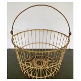 Vtg Egg Basket 14.5in  dia, 9in tall