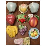Vtg Fruit Themed Wall Pockets