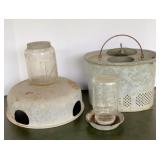 Vtg Galvanized Warfarin Rat Trap, Minnow Bucket