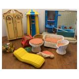 Barbie Wardrobe, Wicker Furniture & Bathroom