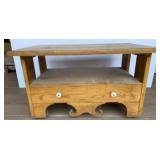 Handmade Oak Table on Casters