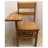 Antique Oak School Desk