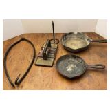 Cast Iron Skillets, Press & Kettle Handle