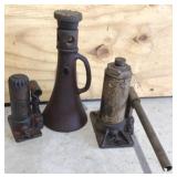 Vtg Bottle Jacks & Simplex Screw Jack