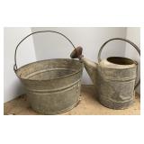 Galvanized Bucket & Water Can