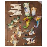 Various Water Fowl Wall Pocket Pairs