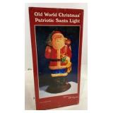 Old World Christmas Patriotic Santa Light
