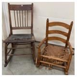 Antique Oak Rocking Chairs