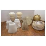 Vtg & Modern Glass Lamp Shades