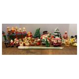 Vtg Christmas Candle Figures