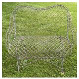 Antique Wire Landscape Bench
