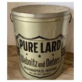 Vtg Pure Lard Tin