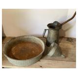 Galvanized Oil Fill, Funnel & Drip Pan