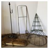 Antique Metal Swing Seat, Wreath holder