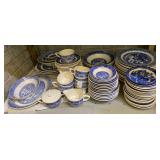 Various Blue Willow China Pieces