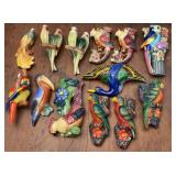 Tropical Bird Wall Pockets