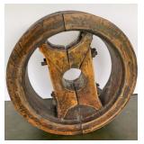 Antique Wooden Pulley