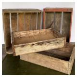 Vtg Pepsi & Coca Cola Wooden Flats