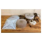 Vtg Flush Mount & Wall Sconce Light Fixtures