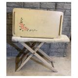 Antique Small Ironing Board & Bed Serving Tray