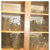 Clear Glass Apple Pattern Dinnerware