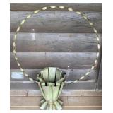 Vtg Bent Metal Plant Holder 33in tall