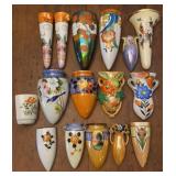 Vtg Lusterware Flower Themed Wall Pockets