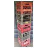 (5) Vtg Milk Crates