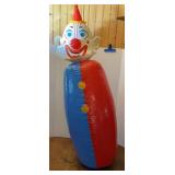 Vtg Blow Up Clown Punching Bag