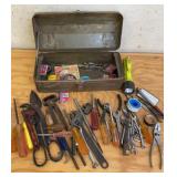 Small Metal Toolbox & Tools
