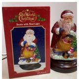Old World Christmas Santa With Sled Light