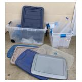 Large Rolling Tote, two totes w/o lids