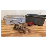 Aluminum Box, Galvanized Tub