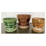 McCoy Basket Weave Planters