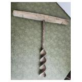 Antique auger, barn beam drill