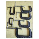 Craftsman C-clamps, 4" 3" 2"