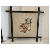 Mule Needle Point Framed Picture