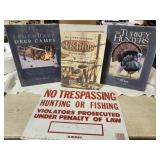 No Trespassing Sign, Fishing & Deer Camp Books