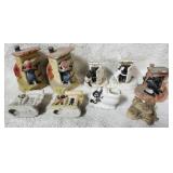 Outhouse porcelain figurines