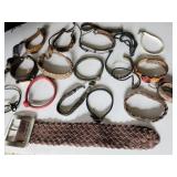 Leather bracelets, braided