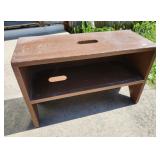 Wood Stool with shelf & handle