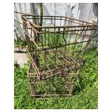 Wire milk crates (2),  Borden on one.